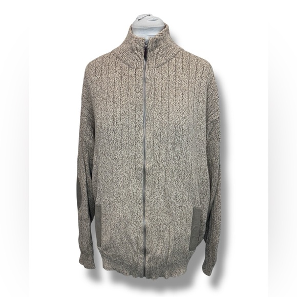 Clearwater Outfitters Mens Full Zip Ribbed Cotton Cardigan Sweater, size XL - Picture 1 of 10